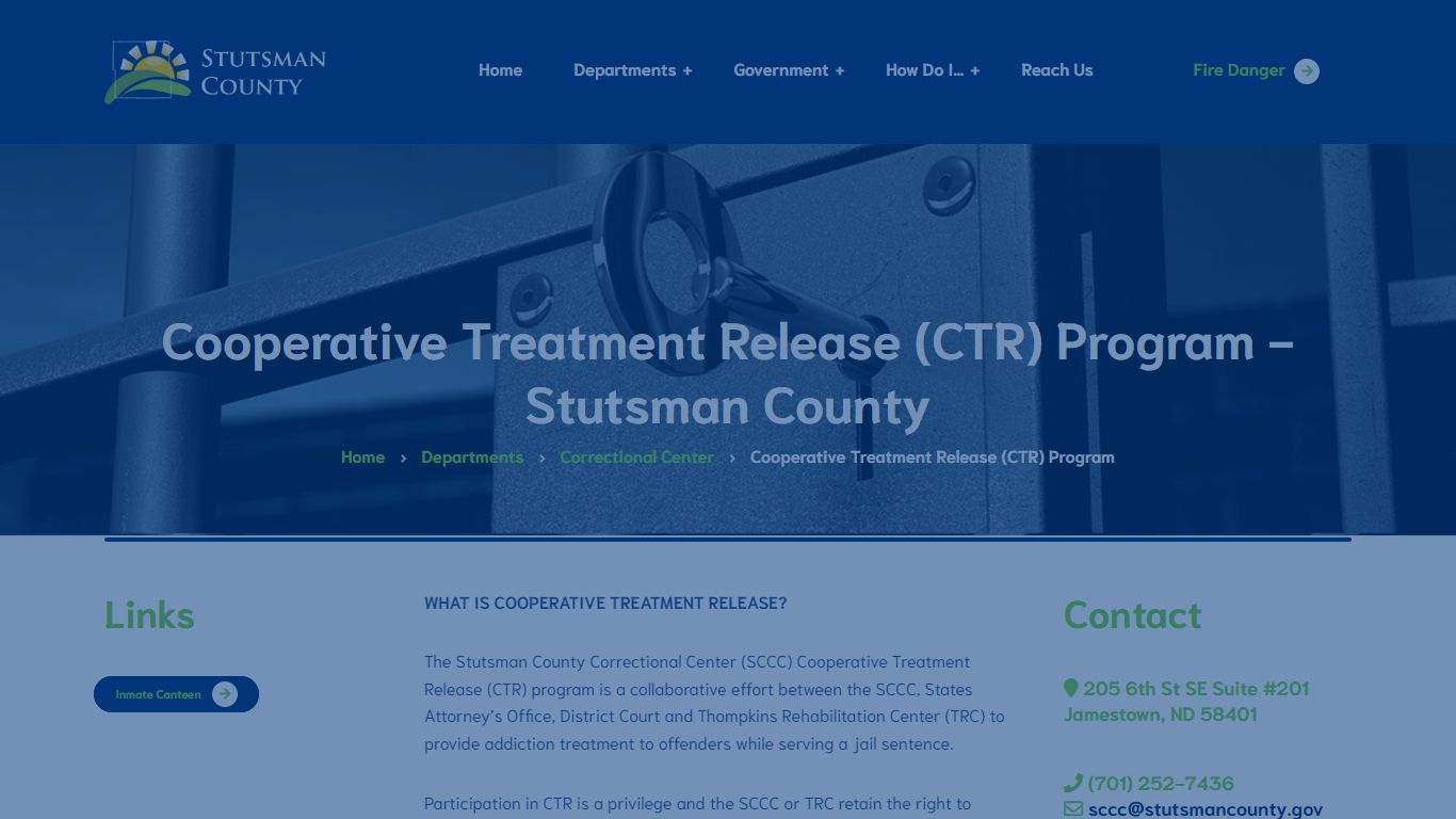 Cooperative Treatment Release (CTR) Program - Stutsman County